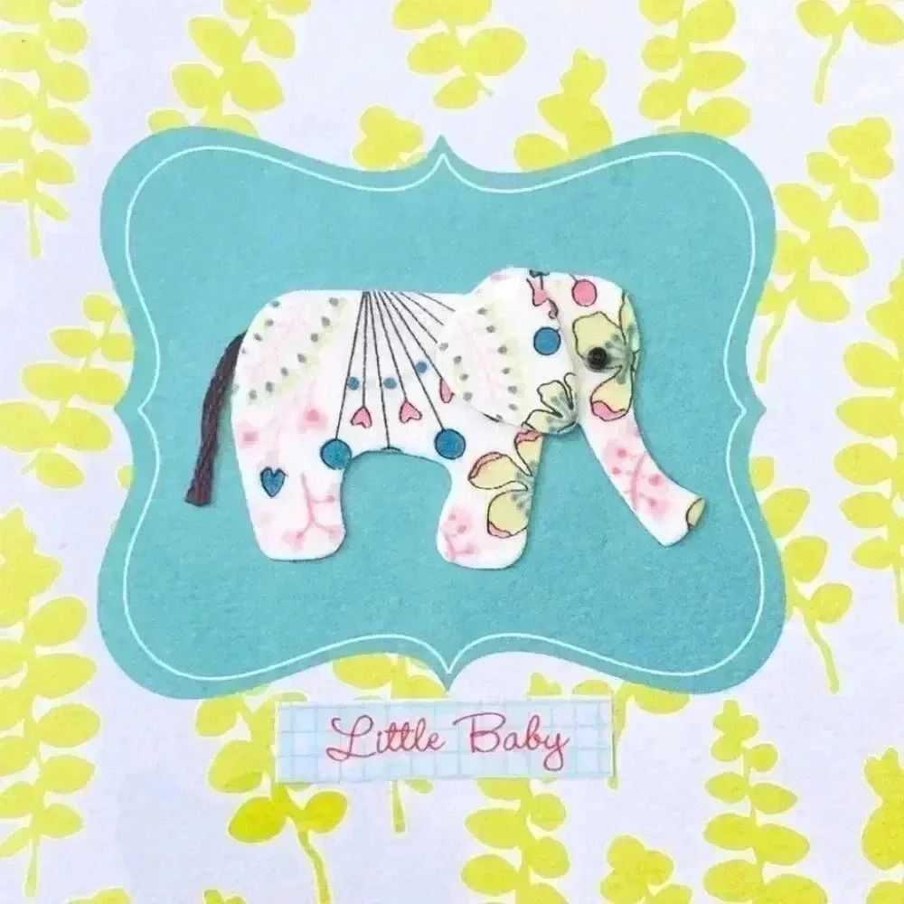 Congratulations 3D Baby Elephant Greeting Card
